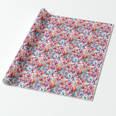 Gekleurde nagelset cadeaupapier (Uitgerold)