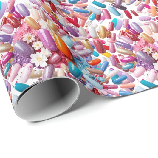 Gekleurde nagelset cadeaupapier (Rol Hoek)