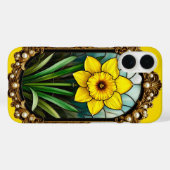 Gekleurde narcis in Gouden Lijst Case-Mate iPhone Case (Achterkant (horizontaal))