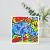 Gekleurde neushoorn  (Staand voorkant)