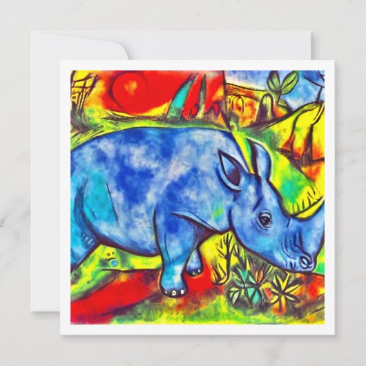 Gekleurde neushoorn  (Voorkant)