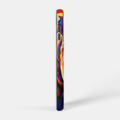 Gekleurde neushoorn op een veelkleurige samsung galaxy hoesje (Rechterkant)