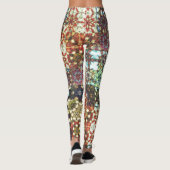  gekleurde ondoorzichtige kaleidoscoop mozaïek leggings (Achterkant)