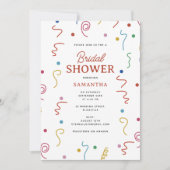 Gekleurde Partij Confetti Vrijgezellenfeest Kaart (Voorkant)