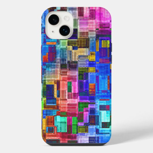 Gekleurde Patch werk iPhone / iPad case Hoesje (Achterkant)