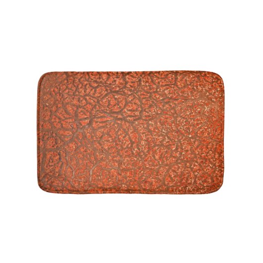 Gekleurde peach textuur Bath Mat (Voorkant)