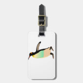 gekleurde peguin bagagelabel (Voorkant verticaal)