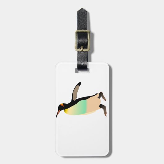 gekleurde peguin bagagelabel (Voorkant verticaal)