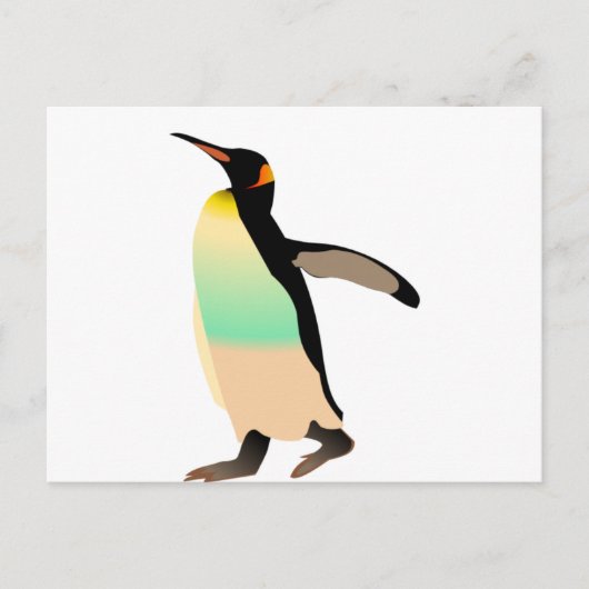gekleurde peguin briefkaart (Voorkant)