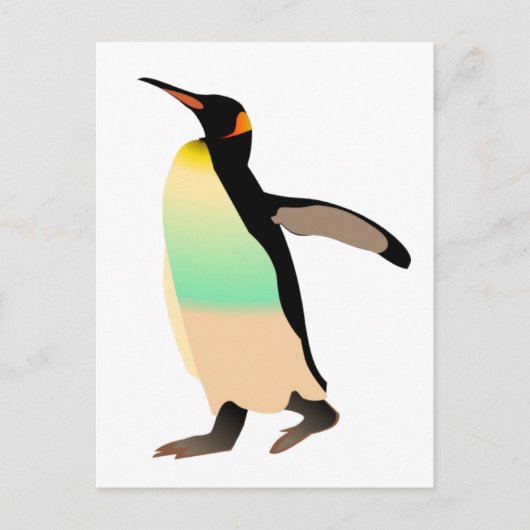 gekleurde peguin briefkaart (Voorkant)