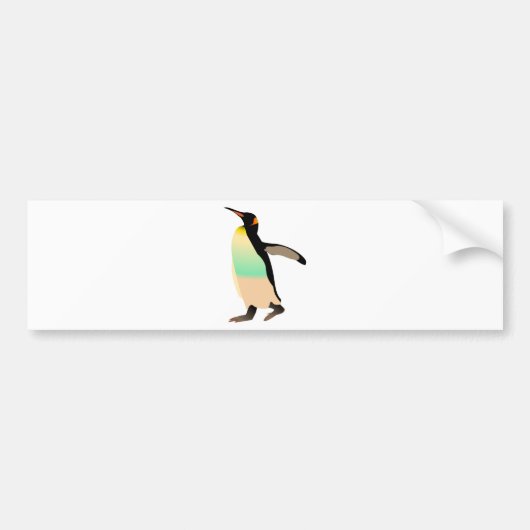 gekleurde peguin bumpersticker (Voorkant)