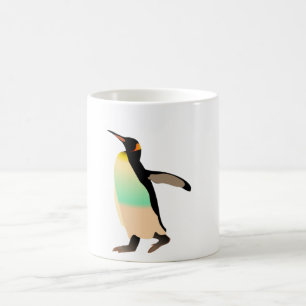 gekleurde peguin koffiemok