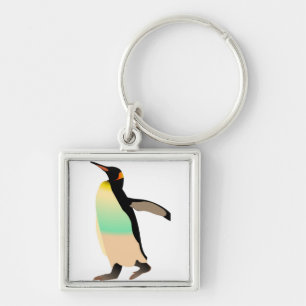 gekleurde peguin sleutelhanger
