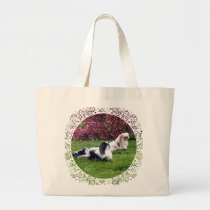 Gekleurde Pekingees Honden Grote Tote Bag