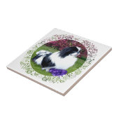 Gekleurde Pekingees Honden Tegeltje (Zijkant)