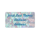 Gekleurde Pencil Tree Leaves Etiket (Voorkant)