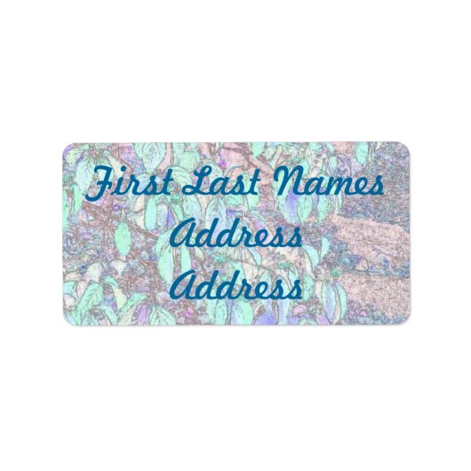 Gekleurde Pencil Tree Leaves Etiket (Voorkant)