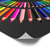 gekleurde penencils, kunstleraar, artiest, poster (Hoek)