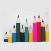 gekleurde pennen golfhanddoek (Horizontaal)