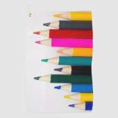 gekleurde pennen golfhanddoek (Voorkant)