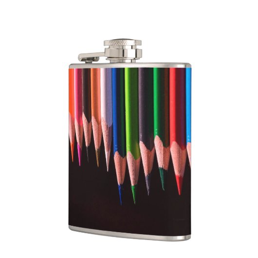 gekleurde pennen heupfles (Links)