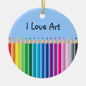 gekleurde pennen keramisch ornament (Voorkant)