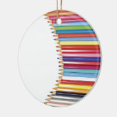 gekleurde pennen keramisch ornament (Links)