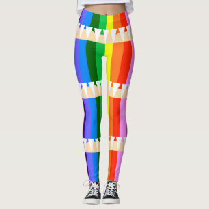 gekleurde pennen leggings