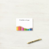 gekleurde pennen post-it® notes (Op bureau)