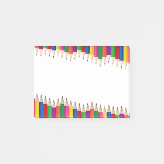 gekleurde pennen post-it® notes (Voorkant)