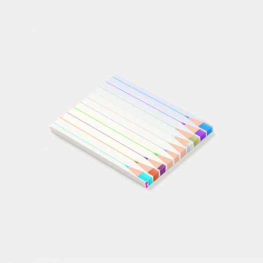 gekleurde pennen post-it® notes (Schuin)