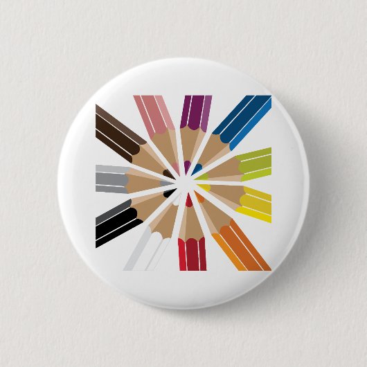 gekleurde pennen ronde button 5,7 cm (Voorkant)