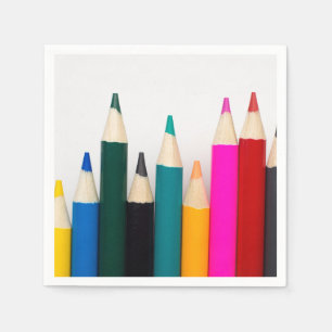 gekleurde pennen servet
