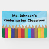 gekleurde pennen spandoek (Horizontaal)