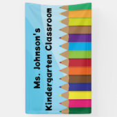 gekleurde pennen spandoek (Verticaal)