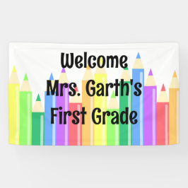 gekleurde pennen spandoek