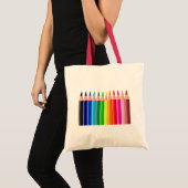 gekleurde pennen tote bag (Voorkant (product))