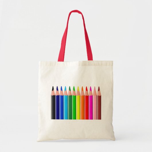 gekleurde pennen tote bag (Voorkant)