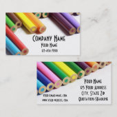 gekleurde pennen visitekaartje (Voorkant / Achterkant)