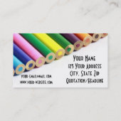 gekleurde pennen visitekaartje (Achterkant)