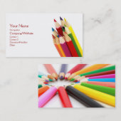 gekleurde pennen visitekaartje (Voorkant / Achterkant)
