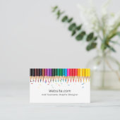 gekleurde penningen en sproeiers | Kunstenaars Visitekaartje (Staand voorkant)