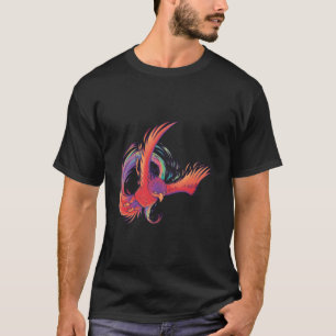 Gekleurde Phoenix Bird T-shirt