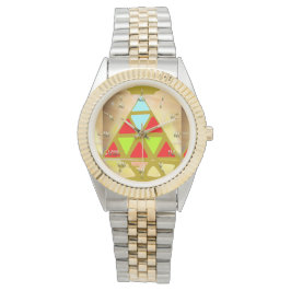 gekleurde piramide horloge