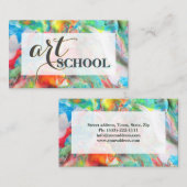 Gekleurde Plasticine Art School - Art Teacher Kaar Visitekaartje (Voorkant / Achterkant)
