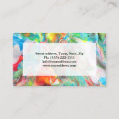 Gekleurde Plasticine Art School - Art Teacher Kaar Visitekaartje (Achterkant)