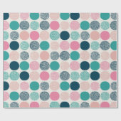 gekleurde polka stippen cadeaupapier (Vlak)