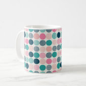  gekleurde polka stippen koffiemok (Voorkant links)