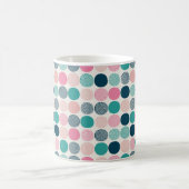  gekleurde polka stippen koffiemok (Center)