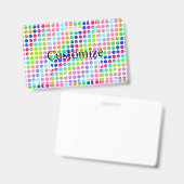 gekleurde polka stippen Thunder_Cove Badge (Voor- en achterkant)